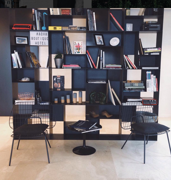 Die Leseecke als Design-Highlight im Aqva Boutique Hotel